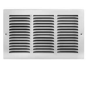 Everbilt 14 in. x 8 in. Steel Wall / Ceiling Return Air Grille in White